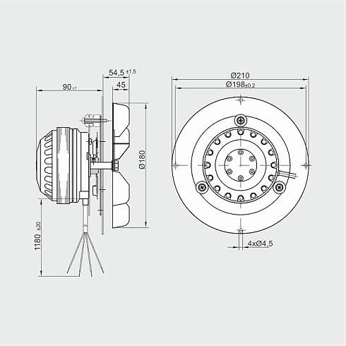 Дымосос для котла R2E 180 CG 82-05+kond